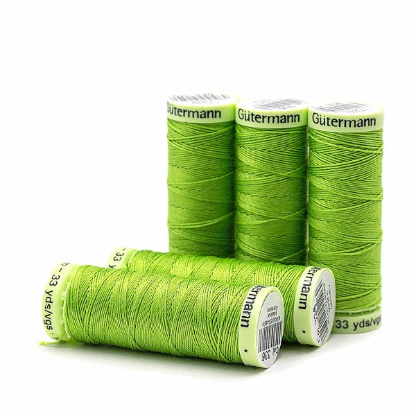 Нитки отделочные Gutermann Top Stitch, 30м, 336 лаймовый, 5 катушек, SHV