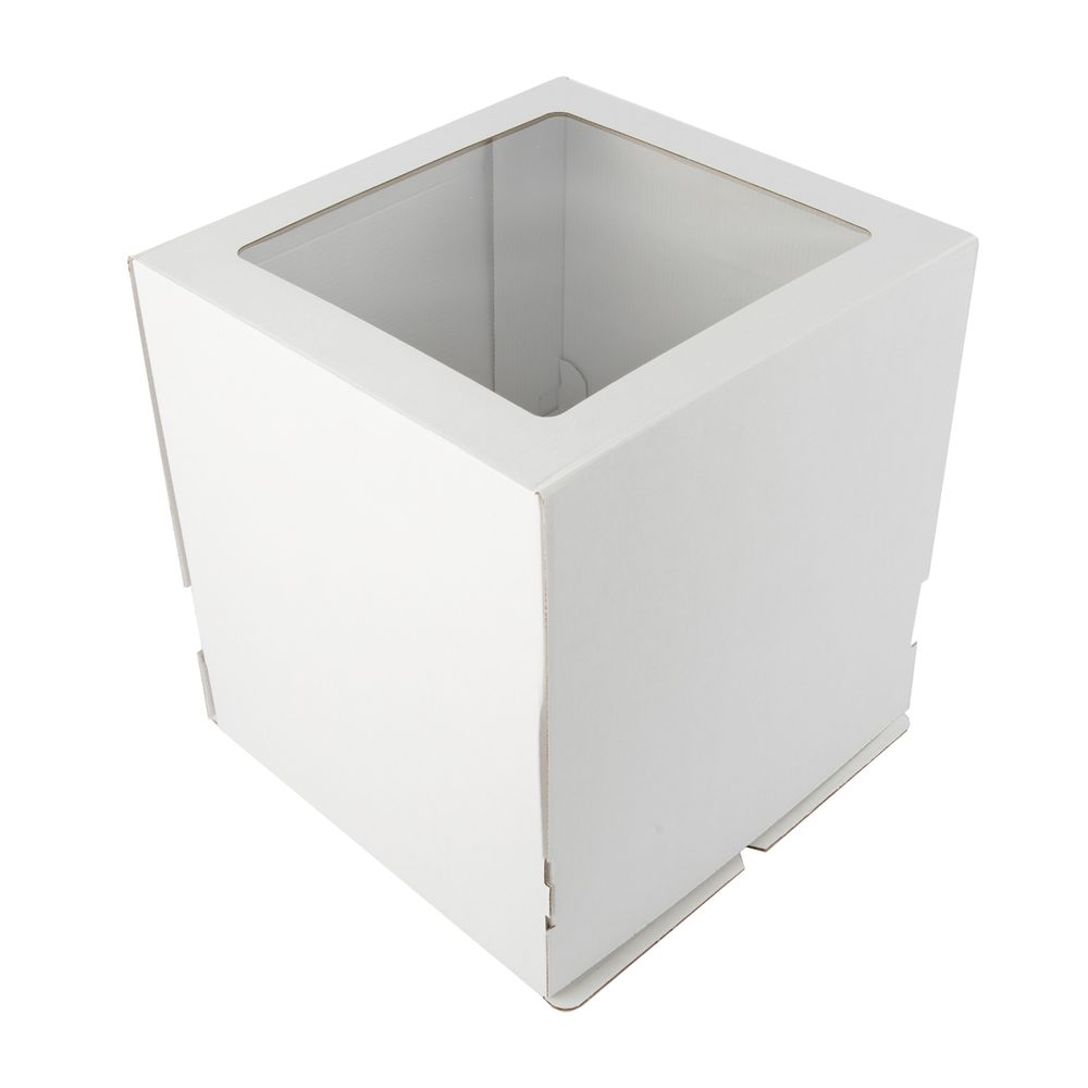 Кондитерская коробка для торта С ОКНОМ, 26.5х26.5х29 см, S-Chief, BFC-046