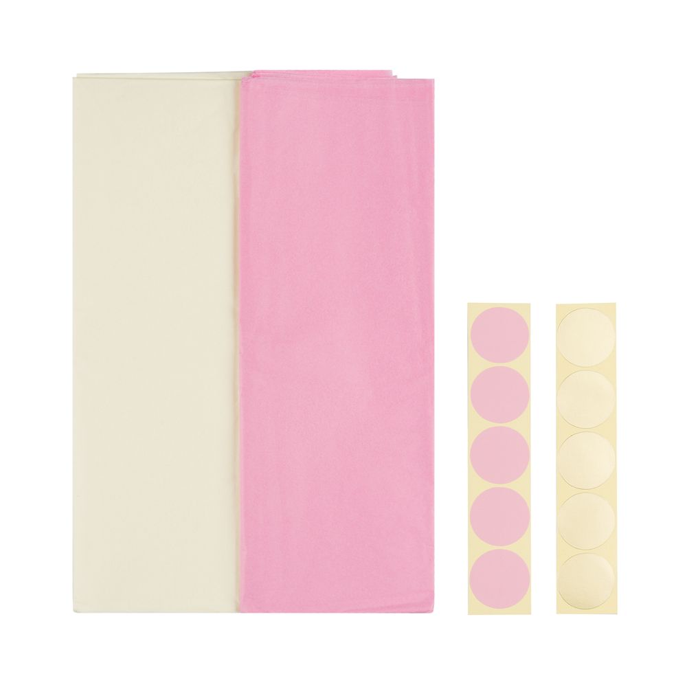 Бумага тишью 50х70 см, 5 шт, 10 л, 08 бежевый/розовый, Stilerra TPA-04