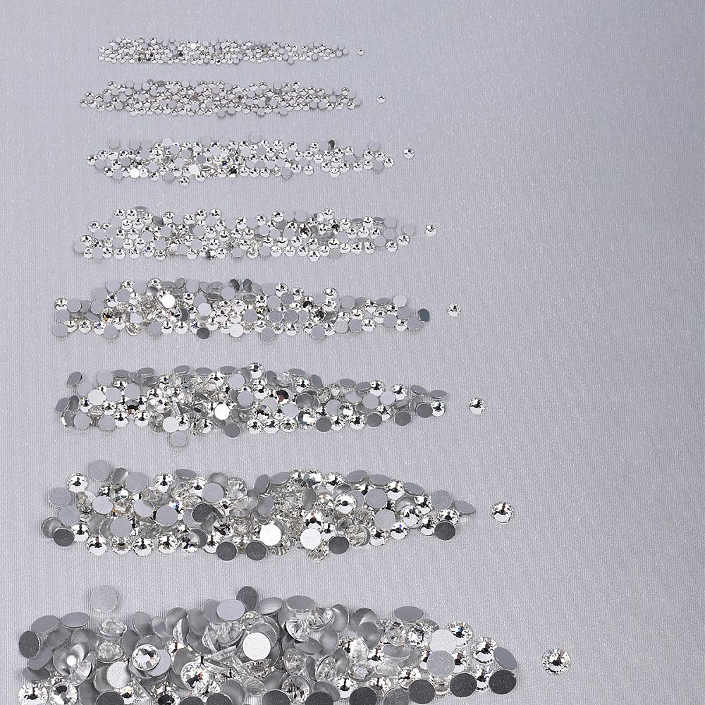 Стразы холодной фиксации TBY.MIX 1 цв.серебро уп.1000 шт