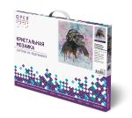 Алмазная (кристальная) мозаика Фрея, на подрамнике Шимпанзе в наушниках, 40х50 см