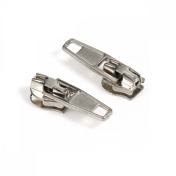 Слайдер (замок) для молнии спираль Т3 (3 мм), автомат, цв.никель уп.1000 шт
