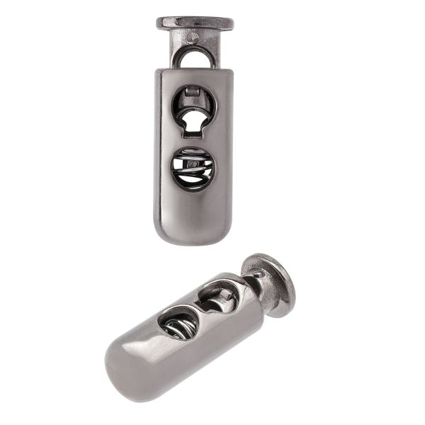 Фиксатор (зажим) для шнура пластик 1 отв., ⌀4.0 мм, 25х8.4 мм, никель, PFR03, 50 шт