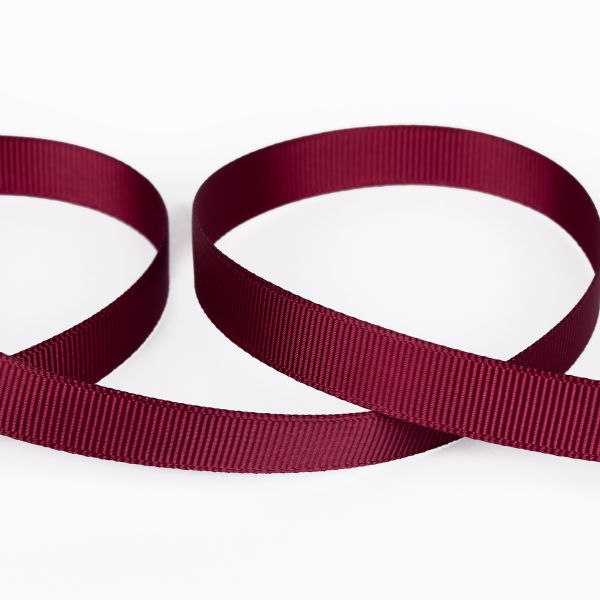 Лента репсовая (в рубчик) 12.0 мм / 45.5 метра, 054 бордовый, Gamma GR-12