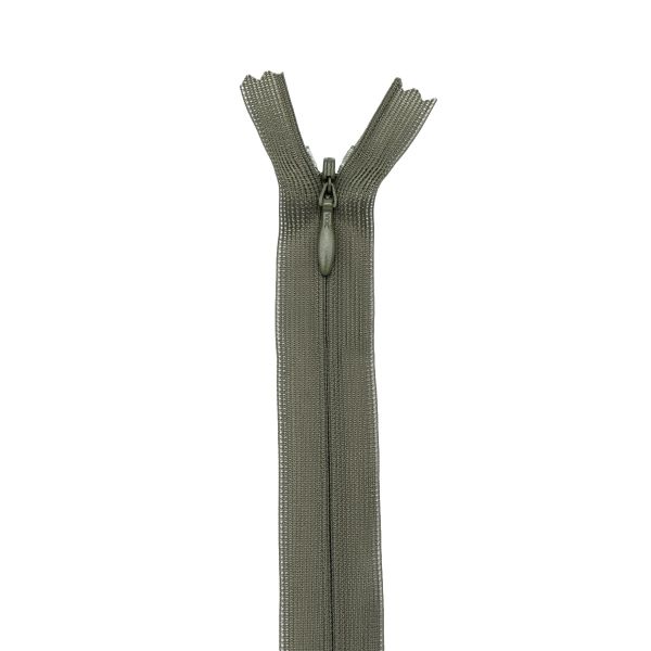 Молния потайная (скрытая) Т3 (3 мм) 1 зам., н/раз., 20 см, хаки, 31202 / 20, 10 шт