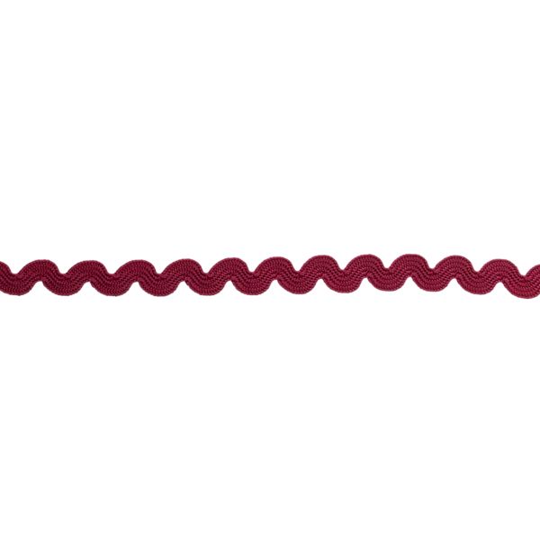 Тесьма отделочная зигзаг 9 мм, / 20 метров, бордовый, Blitz