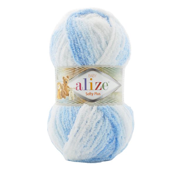Пряжа Alize (Ализе) Softy Plus / уп.5 мот. по 100 г, 120 м, 5865 секционный