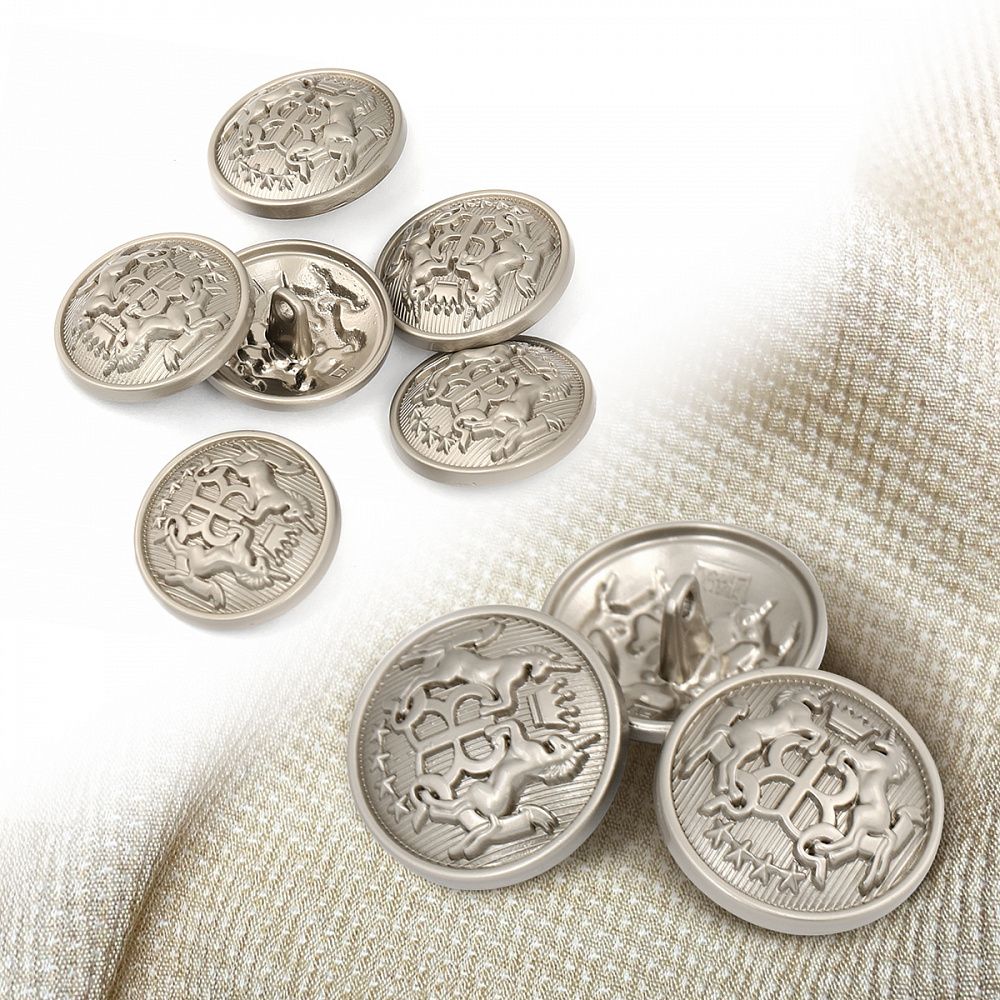 Пуговицы металлические на ножке 36L-23 мм, С-MP09 цв.серебро, 10 шт