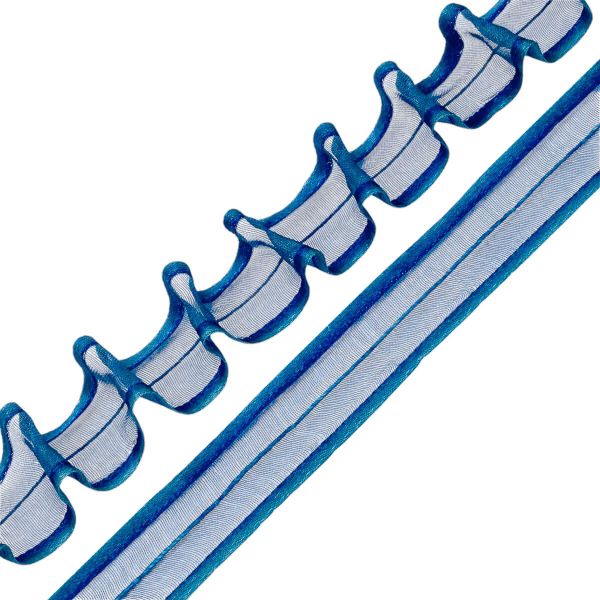 Лента капроновая (органза) для сборки бантов 20 мм, 25м HRPL-1021 (HS-1134 синий)