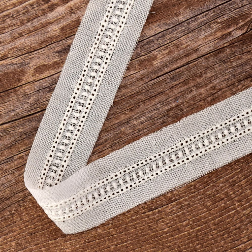 Кружево шитье Iemesa (прошва) 20 мм, цв.белый, 13 м, 119773 /TOS/