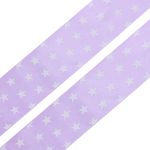 Лента атласная с рисунком 45.0 мм / 3 метра, Звездочки (сиреневый), Globus