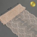 Кружево бельевое эластичное 195 мм / 3 м, 8034 цв.L168 серебристый пион, Kruzhevo