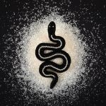 Набор для вышивания Klart 10-521, Брошь. черная змея, 4х7.5 см