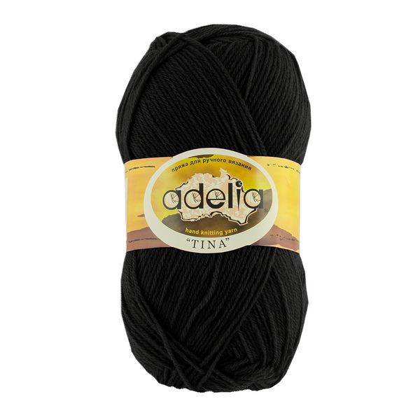 Пряжа Adelia Tina / уп.5 мот. по 100г, 308м, 120 черный