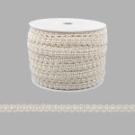 Тесьма отделочная 8мм / 40м (02 молочный), 07-8021