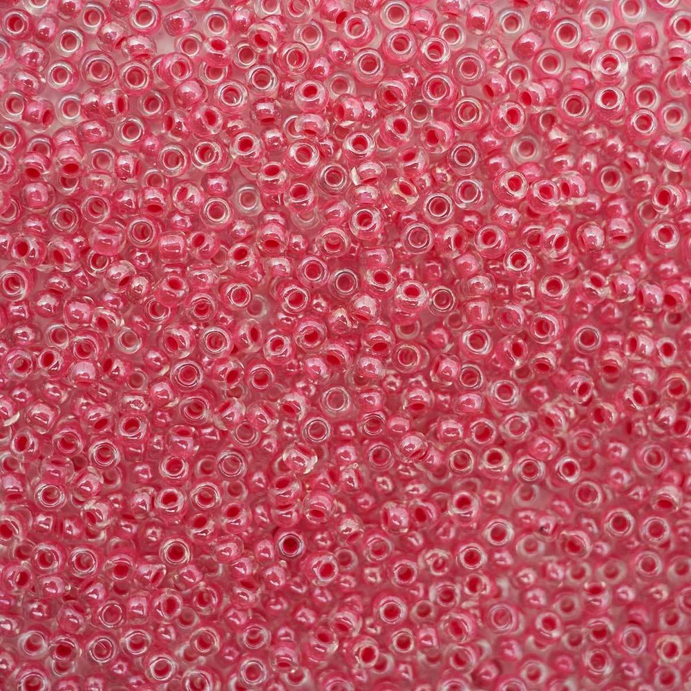 Бисер Preciosa прозрачный с цв. центром и покрытием 10/0 (2.3 мм), круг.отв., 50г, (38698)