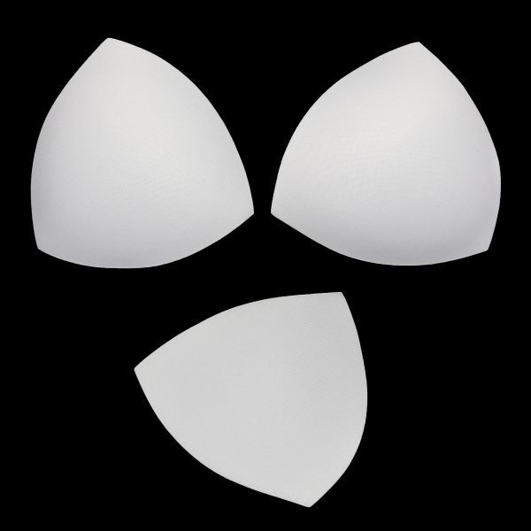 Бельевые чашечки для бюстгальтера треугольные б/уст., с равном. наполн., (8300), разм.34, 10 пар, 01-белый