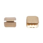 Зажим для ленты/стропы 10х10 мм, золото, 50 шт