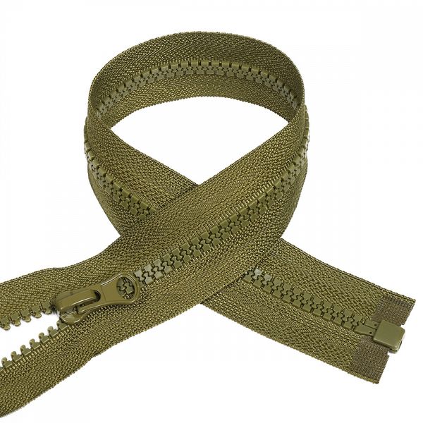 Молния трактор Т5 (5 мм), 1 зам., разъем., 70 см, усил. звено, цв.S888 св.хаки уп.50 шт, Mzipp