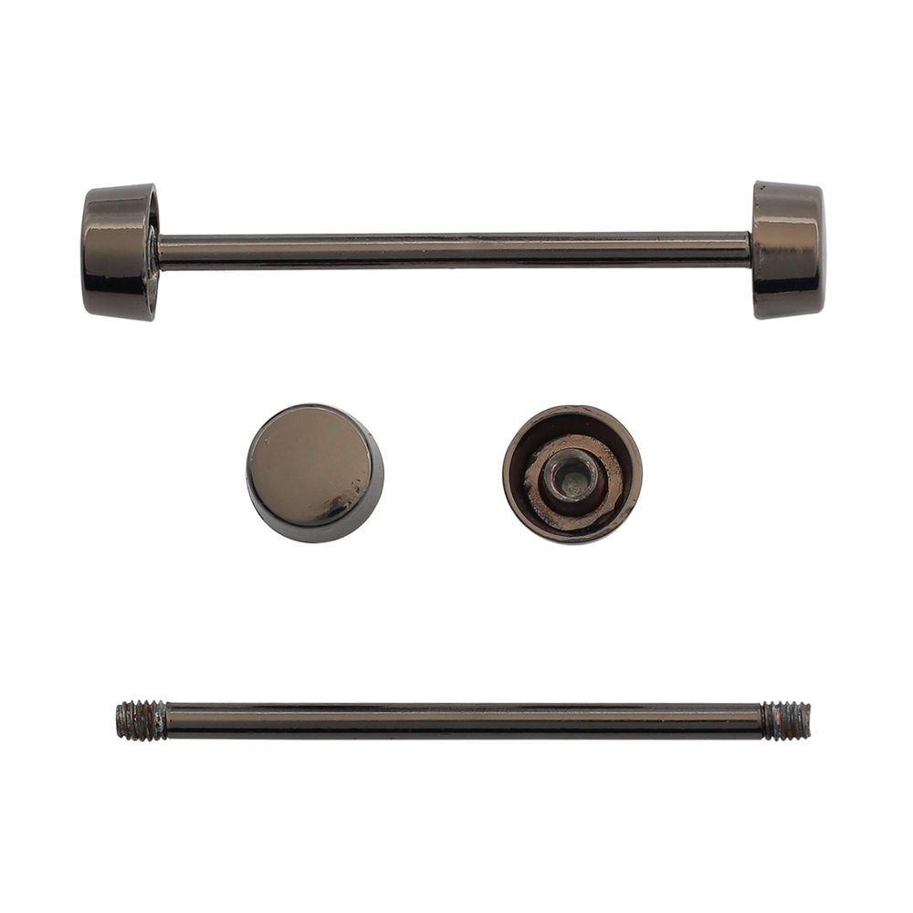 Шпилька для сумки металл L-40мм/10мм с таблеткой ⌀10мм, черный никель ГР, 66783, 10 шт