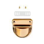 Замок для сумки 30х30 мм, 5 шт, под золото, Gamma LBZ-16G