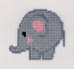 Набор для вышивания нитками Klart, Детские истории. Слонёнок, 11х12 см