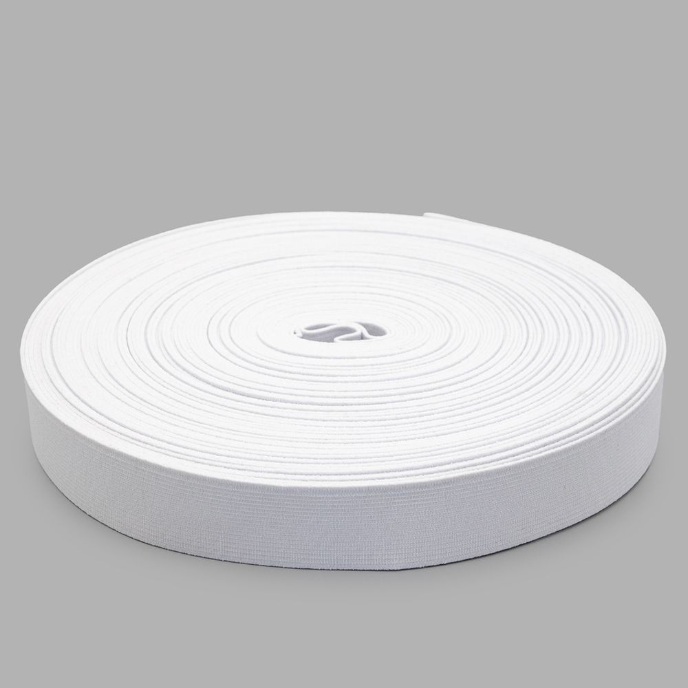 Резинка башмачная 30.0 мм / 25 метров, вязаная, белый