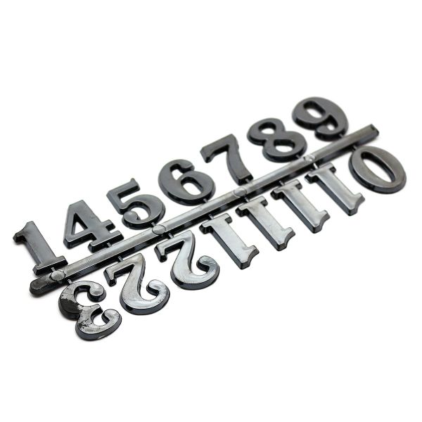 Цифры арабские для часов 2,5см (темное серебро), 5AS-085
