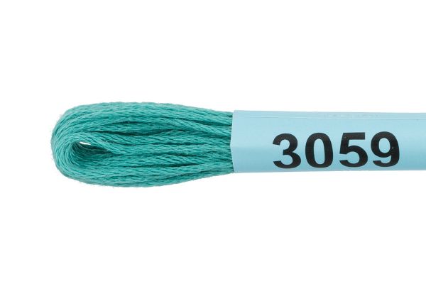 Мулине Gamma 100% хлопок, цв.3059 св.морская волна, 24 мотка по 8 метров