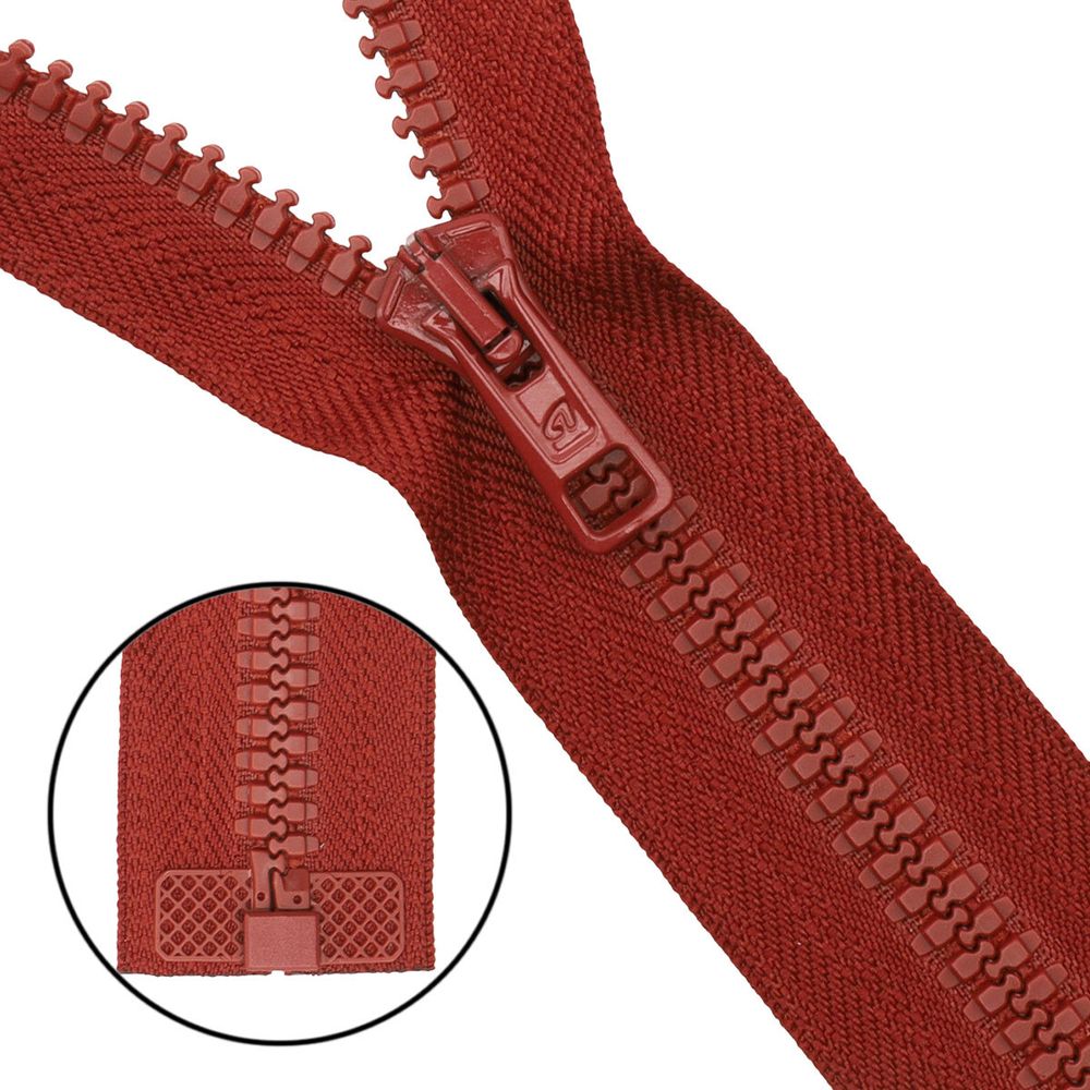 Молния трактор Arta Т6 (6 мм) 1 зам., разъем., 50 см, цв. 010 терракотовый, 5 шт