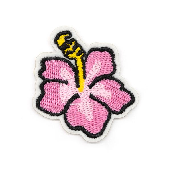 Термоаппликация Цветок, розовый/желтый/синий 5х4,6см, Hobby&Pro