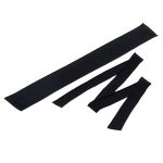 Воротник трикотажный с манжетами (комплект): воротник 7х40 см, 2 подвяза на рукава 3х40 см, 100% полиэстер, черный, CL-054