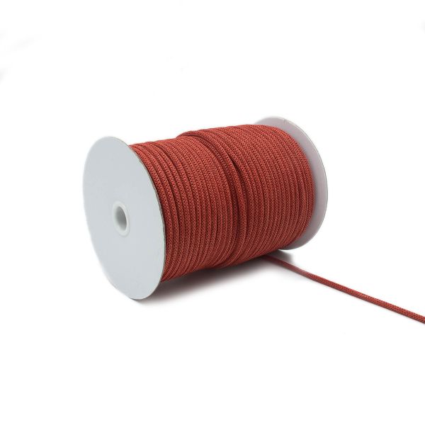 Шнур бумажный для крафт-пакетов ⌀5.0 мм, 100 м, PR009 бордовый