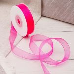 Лента капроновая (органза) 15.0 мм / 22.86±1 метров, 14 розовая фуксия