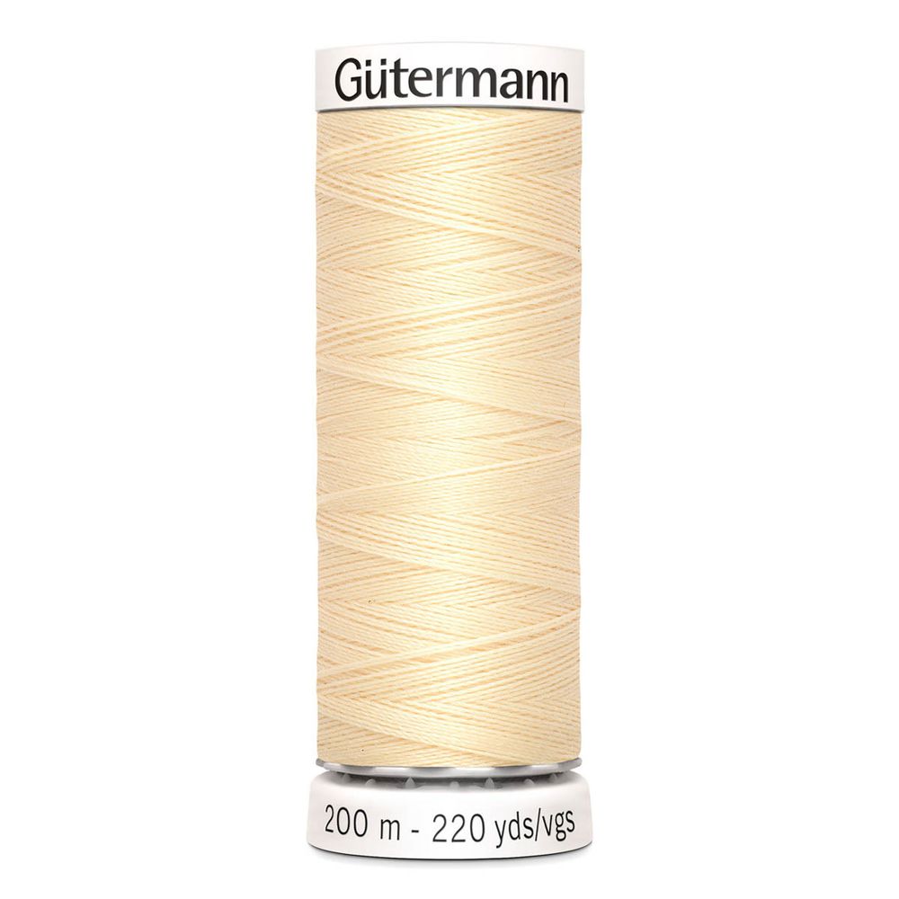 Нитки универсальные Gutermann Sew-all 100 (200 метров), 5 кат. | 610 св.кремово-желтый
