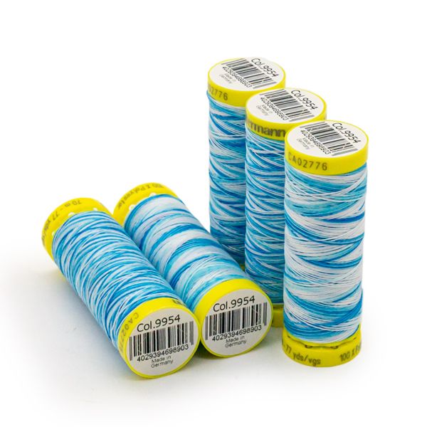 Нитки отделочные Gutermann Deco Stitch 70, multicolor, 70м, 9954, 5 катушек