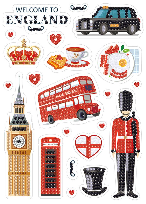 Алмазная (кристальная) мозаика Фрея, наклейки Англия, 14х19.5 см