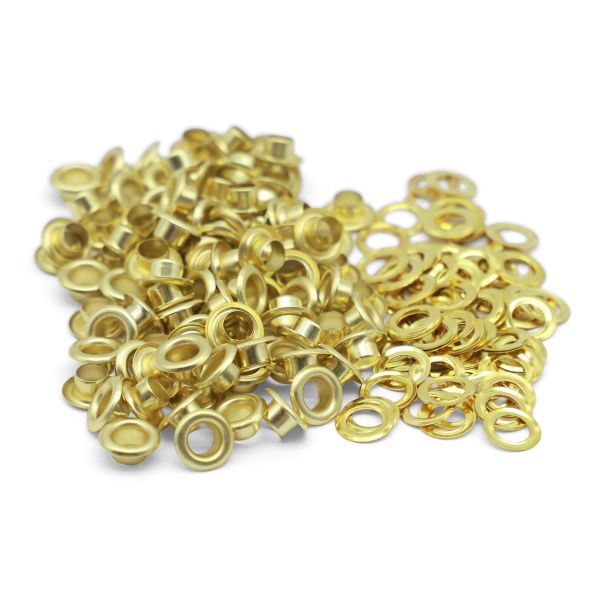 Люверсы металл ⌀_4.0 мм (внутр.), золото, 100 шт, BIG