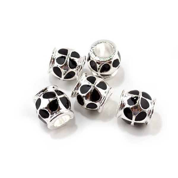 Бусины металл с эмалью 10х10 мм, №7 in ⌀5 мм, 10 шт, Tesoro