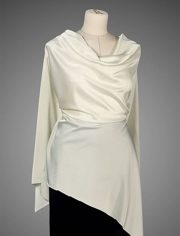 Шелк Армани 90 г/м², 150 см / 25 метров, TBYArm-073, цв.73 молочный