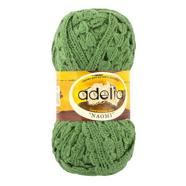 Пряжа Adelia Naomi / уп.5 мот. по 100г, 24м, 07 зеленый
