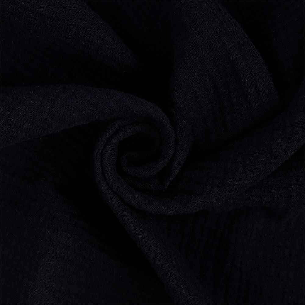 Муслин 125 г/м², 130 см / 2 метра, TBY.Mus.24723.28.2, цв.28 черный