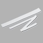 Воротник трикотажный с манжетами (комплект): воротник 7х40 см, 2 подвяза на рукава 3х40 см, 100% полиэстер, белый с черным, CL-054