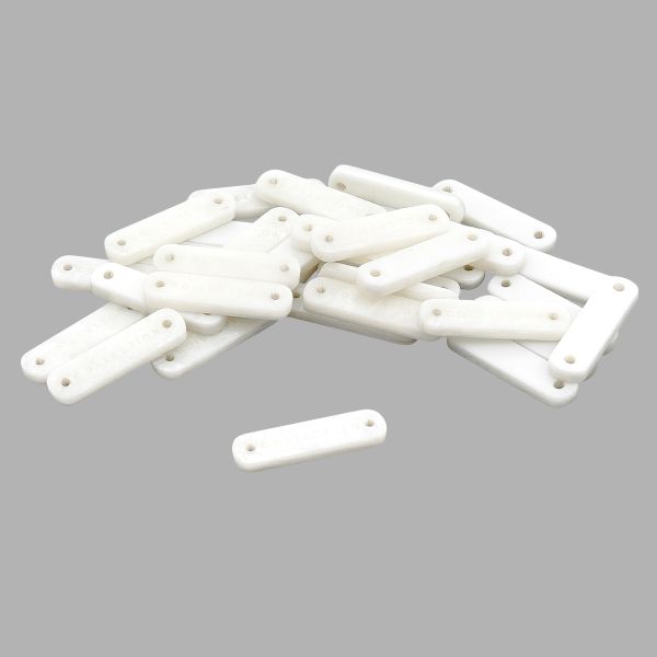 Украшение пришивное 19х5 мм, пластик, молочный, СВ_Т-23, 36 шт