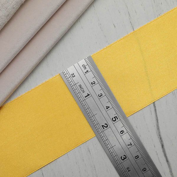 Лента атласная 1-сторонняя 50.0 мм / 22.86±1 метров, 040 т.желтый, Globus