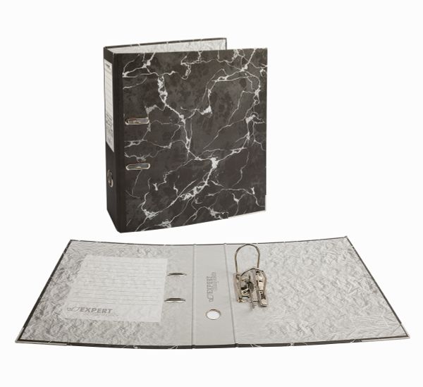 Регистратор под мрамор, мет.уг. 75 мм, 50 шт, Classic Lite A4 арочный механ. (разб.), EC101825, Expert Complete