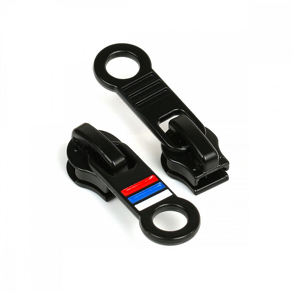 Слайдер (замок) для молнии спираль Т5 (5 мм), автомат, F06 цв. черный уп.10 шт, Mzip