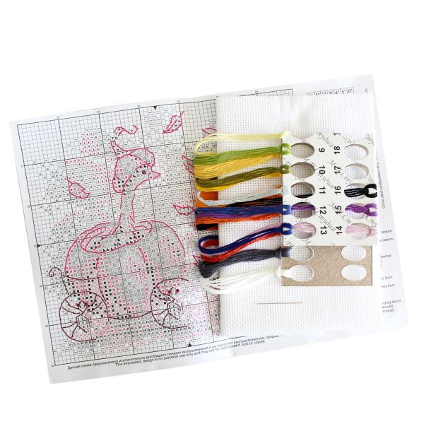 Набор для вышивания нитками МП Студия (Жар-птица), Праздничная повозка, 11х13 см