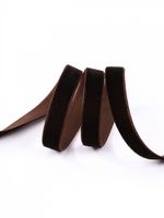 Лента бархатная (тесьма) 10.0 мм / 22.86±1 метров, арт.10VR72 нейлон цв.коричневый