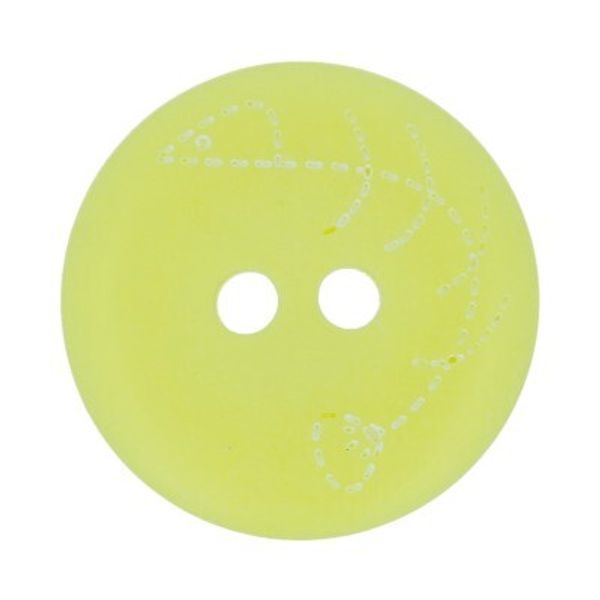 Пуговицы детские 15 мм, 24 шт, №D535 лимонный, Gamma AY 9953